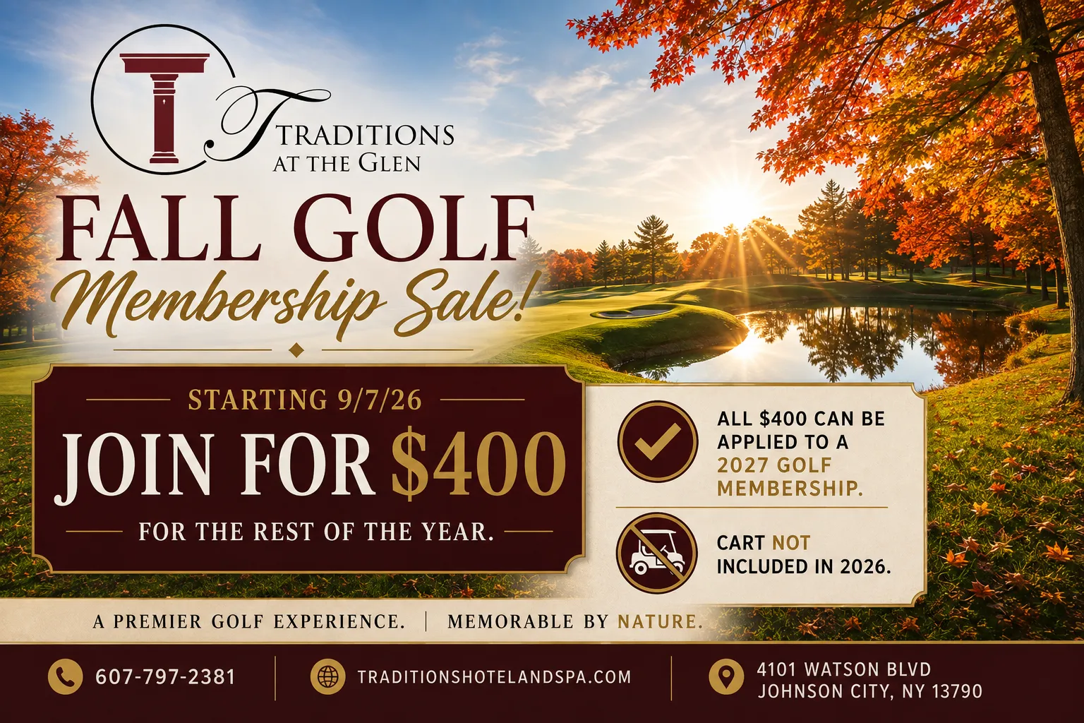 Fall Golf Membership Sale