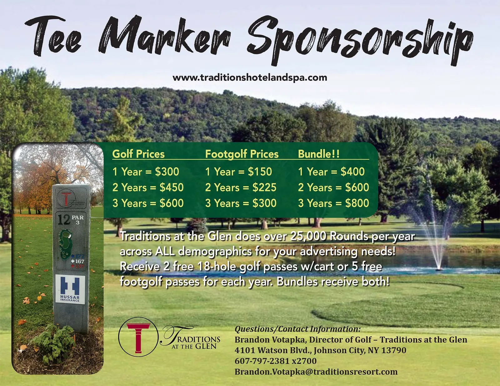 Tee Marker Sponsorship